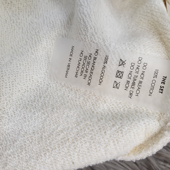 French Terry Solid pants set with long sleeve top and anckels Zipper - Picture 5 of 5